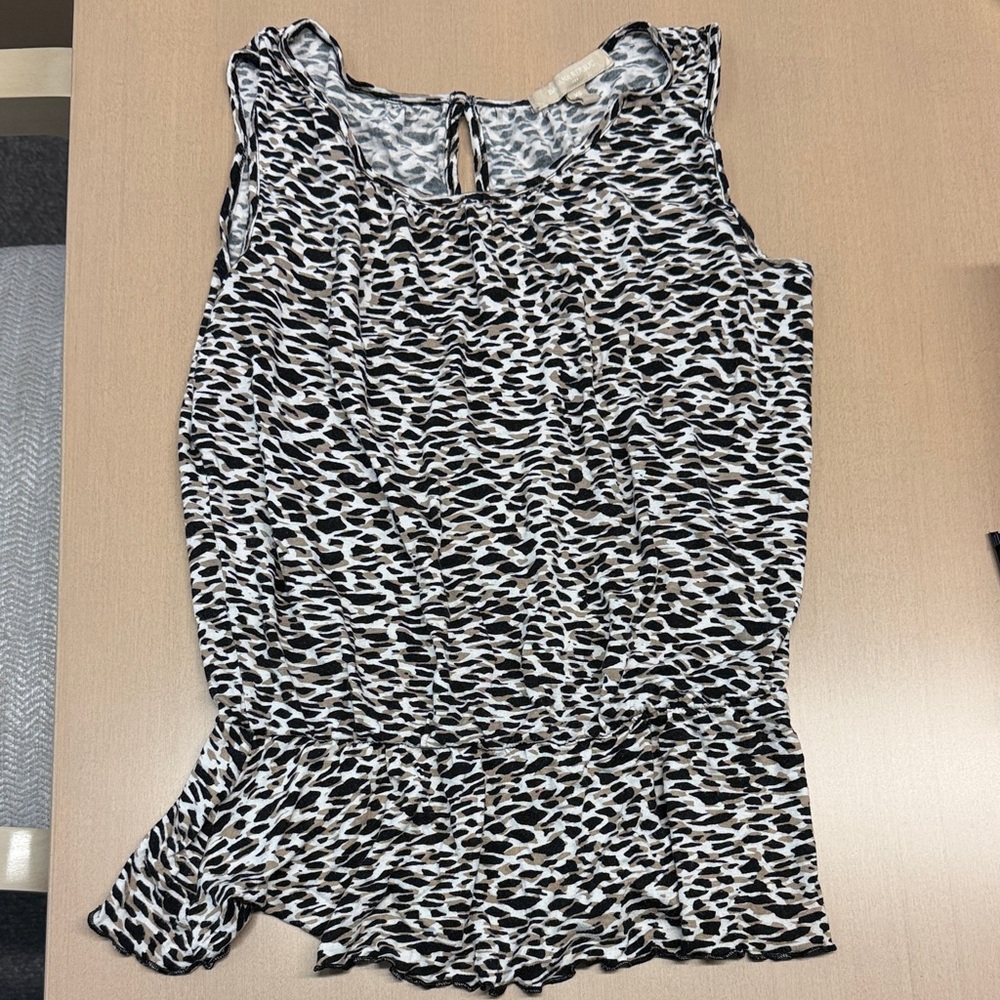 Banana Republic Factory Stylish Black and White Women's Top XS